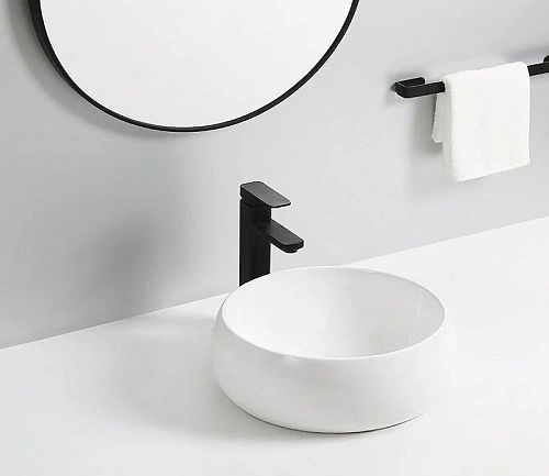 Раковина CeramaLux 5004 накладная, белый Раковина CeramaLux 5004 накладная, белый