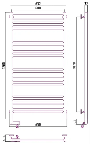 Полотенцесушитель электрический Сунержа Богема 2.0 прямая 1200х600 МЭМ левый 071-5204-1260 Сатин Полотенцесушитель электрический Сунержа Богема 2.0 прямая 1200х600 МЭМ левый 071-5204-1260 Сатин
