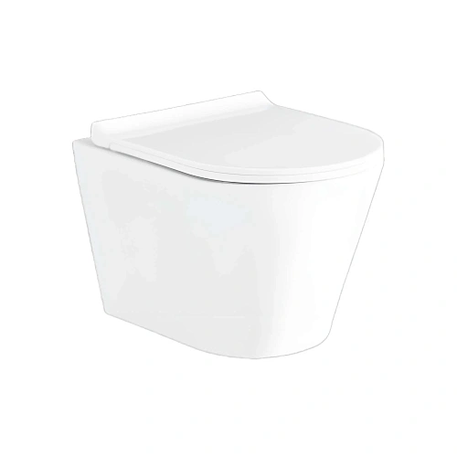 Унитаз подвесной Aquatek АЛЬФА 520 x 370 x 330 мм, тонкое сиденье с механизмом плавного закрывания Унитаз подвесной Aquatek АЛЬФА 520 x 370 x 330 мм, тонкое сиденье с механизмом плавного закрывания