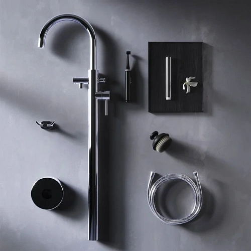 Смеситель для ванны AM.PM Sense F7514100, отдельностоящий, хром Смеситель для ванны AM.PM Sense F7514100, отдельностоящий, хром