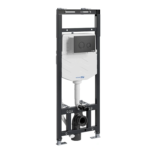 Инсталляция для унитаза WasserKRAFT Alme 15TLT.010.ME.MB01 с клавишей смыва черный Инсталляция для унитаза WasserKRAFT Alme 15TLT.010.ME.MB01 с клавишей смыва черный