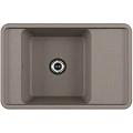 Кухонная мойка Aquaton Беллис 78 1A725032BS250 из литого мрамора, серый шелк Кухонная мойка Aquaton Беллис 78 1A725032BS250 из литого мрамора, серый шелк