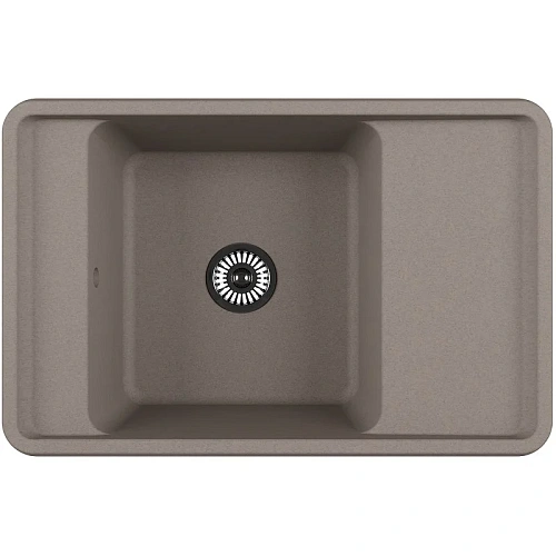 Кухонная мойка Aquaton Беллис 78 1A725032BS250 из литого мрамора, серый шелк Кухонная мойка Aquaton Беллис 78 1A725032BS250 из литого мрамора, серый шелк