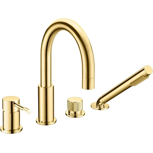 Смеситель на борт ванны Boheme UNO Gold 460-G Смеситель на борт ванны Boheme UNO Gold 460-G