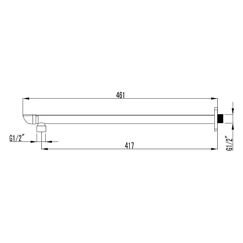Кронштейн верхнего душа Lemark LM4987CW хром/белый Кронштейн верхнего душа Lemark LM4987CW хром/белый