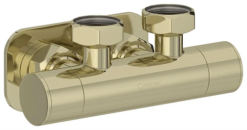 Вентиль Сунержа угловой скрытый-скрытый EU50 020-1418-3434 Шампань Вентиль Сунержа угловой скрытый-скрытый EU50 020-1418-3434 Шампань