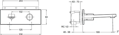 Смеситель для раковины Jacob Delafon Composed E73061-CP с внутренней частью Смеситель для раковины Jacob Delafon Composed E73061-CP с внутренней частью