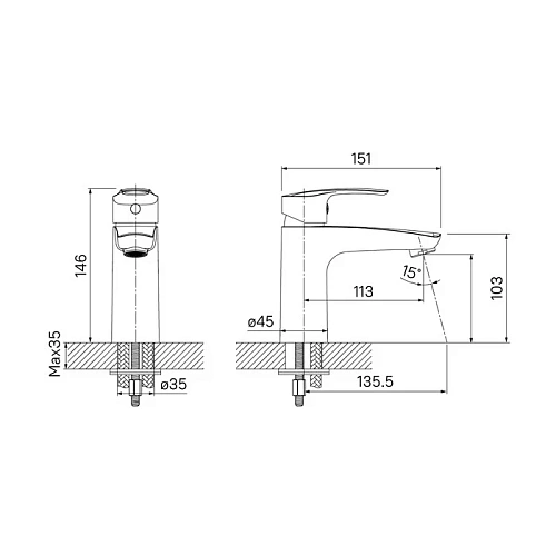 Смеситель для раковины IDDIS Ray (RAYWT00i01) белый матовый Смеситель для раковины IDDIS Ray (RAYWT00i01) белый матовый