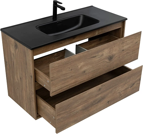Тумба под раковину Aquanet Милан 100 дуб рустикальный 00336380 подвесная Тумба под раковину Aquanet Милан 100 дуб рустикальный 00336380 подвесная
