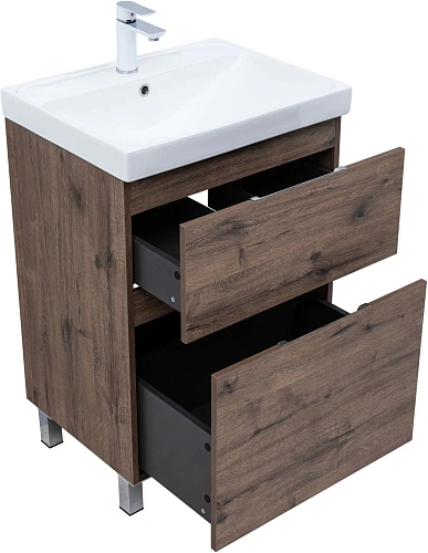 Тумба под раковину Aquanet Алвита New 60 00344127 напольная, дуб веллингтон табак Тумба под раковину Aquanet Алвита New 60 00344127 напольная, дуб веллингтон табак