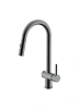 Смеситель для кухни Splenka S204.49.09 с выдвижным изливом, графит