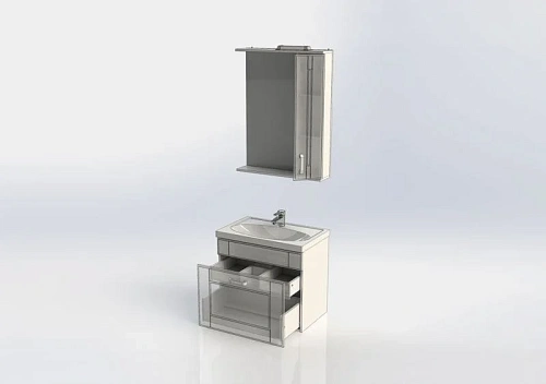 Комплект мебели Aquanet Рондо 70 белый (1 ящик) 00195706 Комплект мебели Aquanet Рондо 70 белый (1 ящик) 00195706