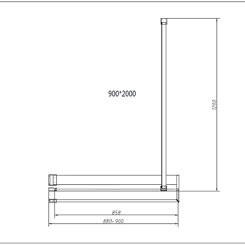 Душевая перегородка VinceaWalk-In HR VSW-4HR900CGB, 900x2000, черный, стекло тонированное Душевая перегородка VinceaWalk-In HR VSW-4HR900CGB, 900x2000, черный, стекло тонированное