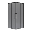 Картинка анонса товара «душевой уголок niagara nova ng-2828-34black (80x80x195) квадратная, раздвижная, черный матовый, стекло тонированное»