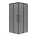 Душевой уголок Niagara Nova NG-2830-34BLACK (100x100x195) квадратная, раздвижная, черный матовый, стекло тониров Душевой уголок Niagara Nova NG-2830-34BLACK (100x100x195) квадратная, раздвижная, черный матовый, стекло тониров