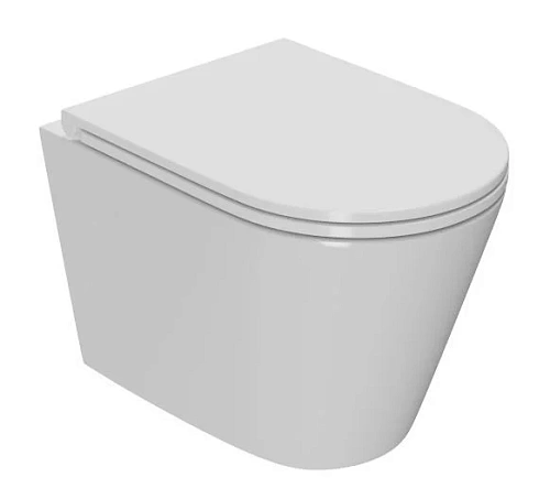 Унитаз подвесной Sintesi SIN-TS-SLR-182 безободковый, сиденье дюропласт микролифт Унитаз подвесной Sintesi SIN-TS-SLR-182 безободковый, сиденье дюропласт микролифт