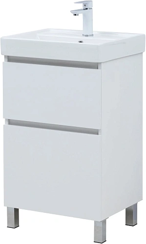 Тумба под раковину Aquanet Вега 50 00344120 напольная, белый глянец Тумба под раковину Aquanet Вега 50 00344120 напольная, белый глянец
