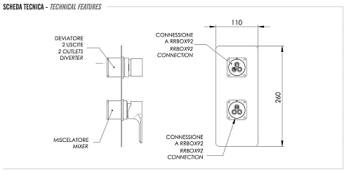 Смеситель для душа Remer Energy EY92KB Смеситель для душа Remer Energy EY92KB