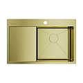 Кухонная мойка Omoikiri Akisame 78-LG-R нерж.сталь/светлое золото 4973086 Кухонная мойка Omoikiri Akisame 78-LG-R нерж.сталь/светлое золото 4973086