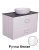 Тумба под раковину La Fenice Cubo TWIN Bianco 100 NFNC-01-CUB-B-100-2-2-GB белая матовая с белой ручкой и черной столешницей