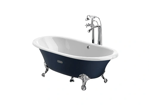 Ванна отдельностоящая Newcast 170х85 чугунная см, цвет blue marine (синий), овальная, антискользящее 233650004 Ванна отдельностоящая Newcast 170х85 чугунная см, цвет blue marine (синий), овальная, антискользящее 233650004