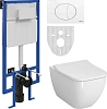 Комплект Унитаз подвесной VitrA Shift 7742B003-0075 с тонкой крышкой + Система инсталляции для унита 555444