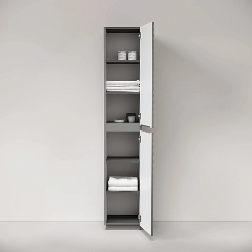 Шкаф-пенал SANCOS Folk Floor PFL35FES 350х350х1880 мм Ergraut soft, напольный Шкаф-пенал SANCOS Folk Floor PFL35FES 350х350х1880 мм Ergraut soft, напольный