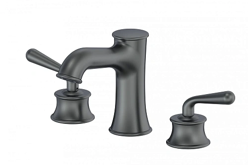 Смеситель для раковины Wonzon & Woghand на 3 отверстия, темный графит (WW-88159008-BGM) Смеситель для раковины Wonzon & Woghand на 3 отверстия, темный графит (WW-88159008-BGM)