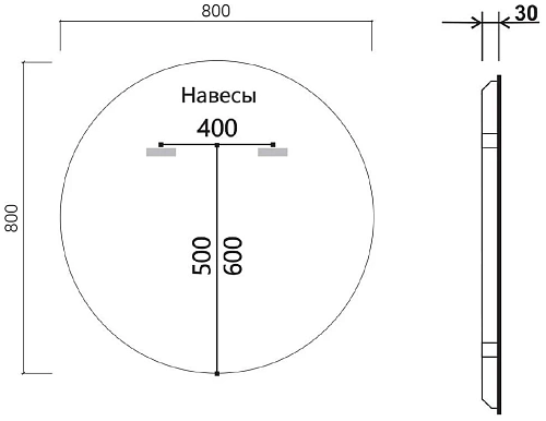 Зеркало Vincea LED VLM-3DE800 800x800 c сенсорным выключателем и диммером Зеркало Vincea LED VLM-3DE800 800x800 c сенсорным выключателем и диммером