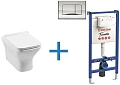 Комплект унитаза с инсталляцией Aquanet Rimless Cube-W CL-12248D (инсталляция Pestan Fluenta SET4000 Cube-W + SET40006356AC Комплект унитаза с инсталляцией Aquanet Rimless Cube-W CL-12248D (инсталляция Pestan Fluenta SET4000 Cube-W + SET40006356AC