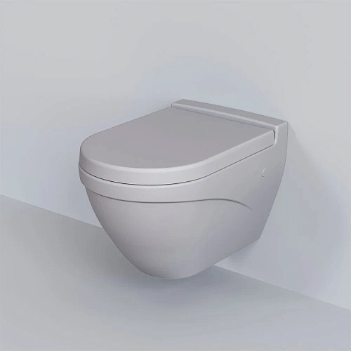 Унитаз подвесной Nord 133T20301 (535x385x360) серый матовый с толстой крышкой 133T20301-132T20301 Унитаз подвесной Nord 133T20301 (535x385x360) серый матовый с толстой крышкой 133T20301-132T20301