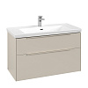 Картинка анонса товара «тумба под раковину villeroy &amp; boch subway 3.0 с подсветкой cashmere grey / cashmere grey c570l2vn»