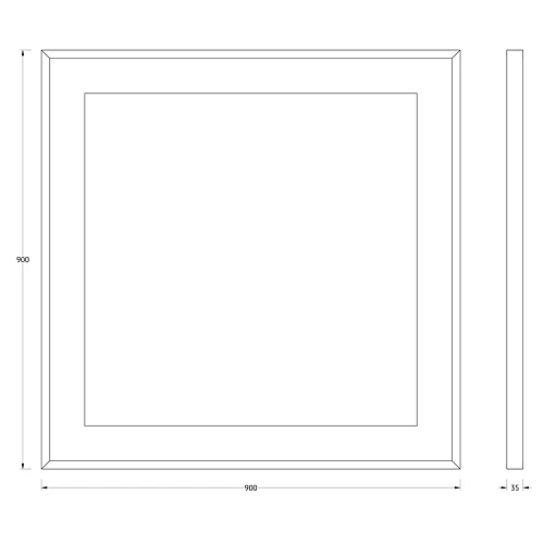 Зеркало Evoform Ledside в багетной раме и LED-светильником BY 2211 90х90 см Зеркало Evoform Ledside в багетной раме и LED-светильником BY 2211 90х90 см