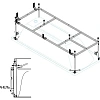 Каркас для ванны CEZARES EMP-140-70-MF-R 1285x585 Каркас для ванны CEZARES EMP-140-70-MF-R 1285x585