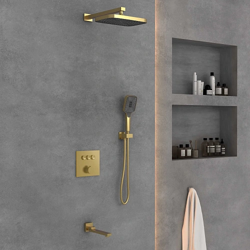 Душевая система Vincea VSFW-4311BG встраиваемая, 3 режима, брашированное золото Душевая система Vincea VSFW-4311BG встраиваемая, 3 режима, брашированное золото