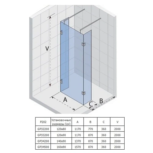 Шторка на ванну Riho Polar P202 GP34200 140х90 Шторка на ванну Riho Polar P202 GP34200 140х90