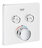 Картинка анонса товара «смеситель для душа grohe grohtherm smartcontrol на 2 выхода, белая луна (29156ls0) внешняя часть тер»