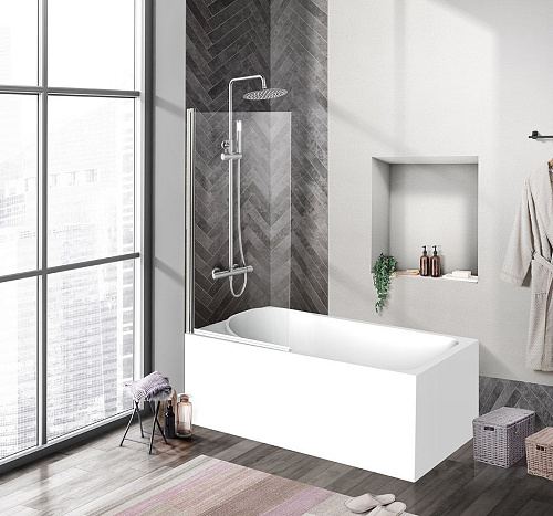 Шторка на ванну BelBagno UNO-V-1-90/150-C-Cr Шторка на ванну BelBagno UNO-V-1-90/150-C-Cr