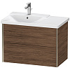 Картинка анонса товара «тумба под раковину duravit xviu xv41070b121 подвесная 81 см орех темный»