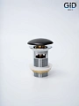 Донный клапан Gid с переливом Blm100-1 74407K черный матовый 7x7x10 Донный клапан Gid с переливом Blm100-1 74407K черный матовый 7x7x10