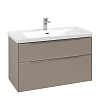 Картинка анонса товара «тумба под раковину villeroy &amp; boch subway 3.0 taupe / taupe c57000vm»
