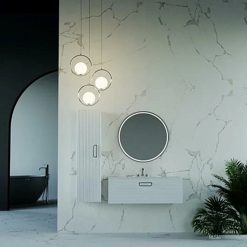 Тумба под раковину Armadi Art Linea 80 842-080-WCR белая+хром Тумба под раковину Armadi Art Linea 80 842-080-WCR белая+хром