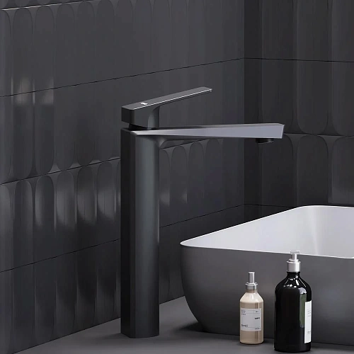 Смеситель для раковины Damixa Merkur 400250300 высокий, черный Смеситель для раковины Damixa Merkur 400250300 высокий, черный