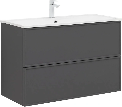 Тумба под раковину Aquanet Арт 90 ясень графит 00329613 напольная/подвесная Тумба под раковину Aquanet Арт 90 ясень графит 00329613 напольная/подвесная