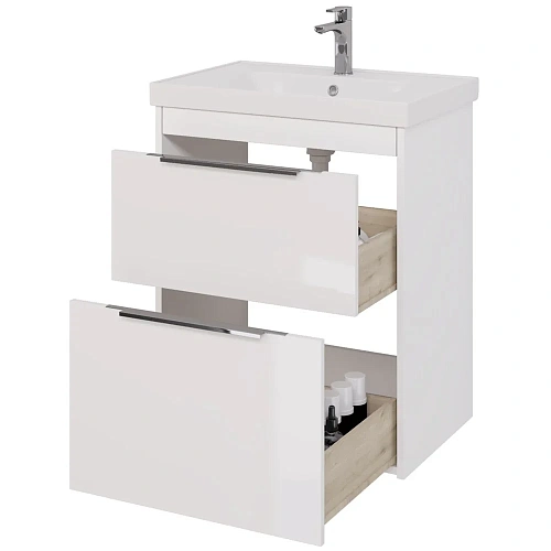 Тумба под раковину DREJA PRIME, 70 см, подвесная/напольная, 2 ящика, белый глянец 99.9301 Тумба под раковину DREJA PRIME, 70 см, подвесная/напольная, 2 ящика, белый глянец 99.9301