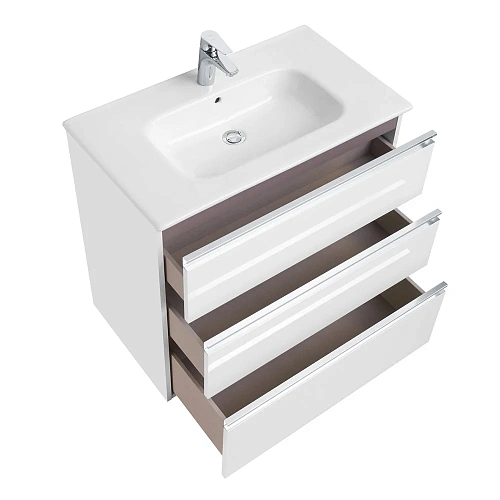 Тумба под раковину Roca The Gap 80 белый глянец 3 ящика A857406806 Тумба под раковину Roca The Gap 80 белый глянец 3 ящика A857406806