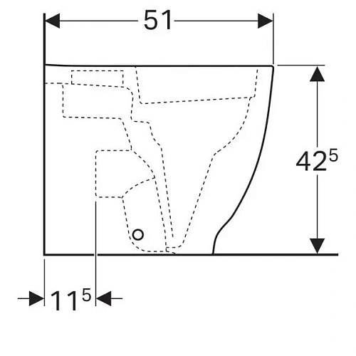 Унитаз приставной Geberit Acanto Rimfree 500.602.01.2 Унитаз приставной Geberit Acanto Rimfree 500.602.01.2