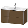 Картинка анонса товара «тумба под раковину duravit xsquare xs432506161 подвесная 101 см коричнево-оливковый глянцевый»