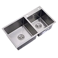 Кухонная мойка Splenka S706.7843.05 с двумя чашами из нержавеющей стали в базу от 80см, сатин Кухонная мойка Splenka S706.7843.05 с двумя чашами из нержавеющей стали в базу от 80см, сатин