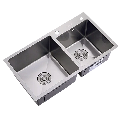 Кухонная мойка Splenka S706.7843.05 с двумя чашами из нержавеющей стали в базу от 80см, сатин Кухонная мойка Splenka S706.7843.05 с двумя чашами из нержавеющей стали в базу от 80см, сатин